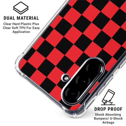 Sneakerhead Red Checkered Galaxy A36 5G Clear Case