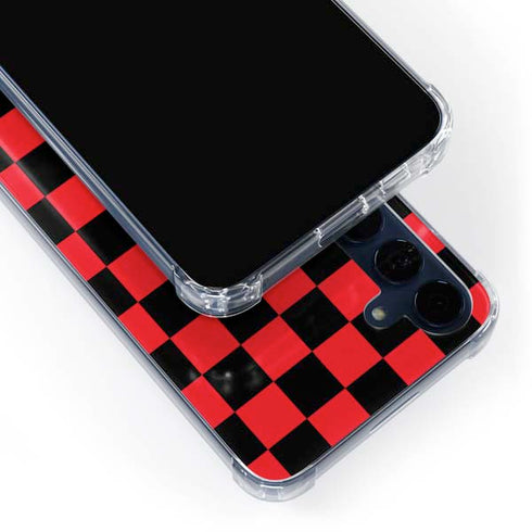 Sneakerhead Red Checkered Galaxy A55 5G Clear Case
