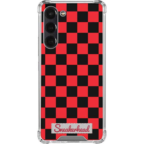 Sneakerhead Red Checkered Galaxy S24 FE Clear Case