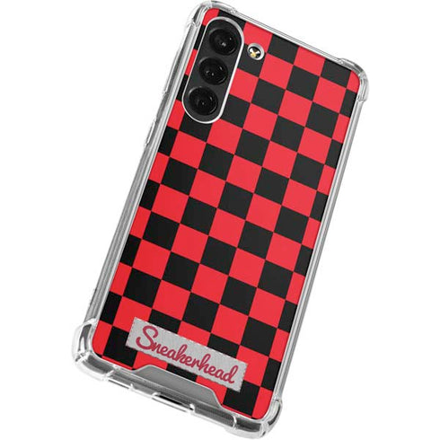 Sneakerhead Red Checkered Galaxy S24 FE Clear Case