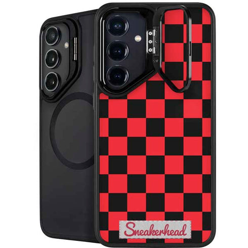 Sneakerhead Red Checkered Galaxy S24 Plus Kickstand Case