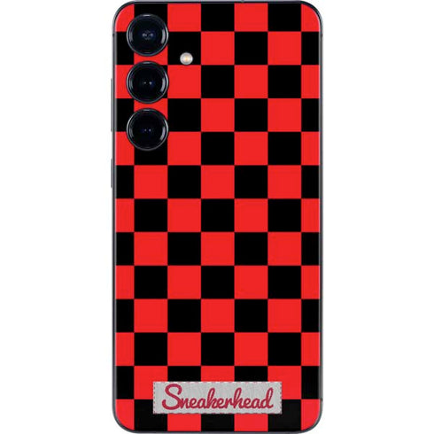 Sneakerhead Red Checkered Galaxy S25 Plus Skin