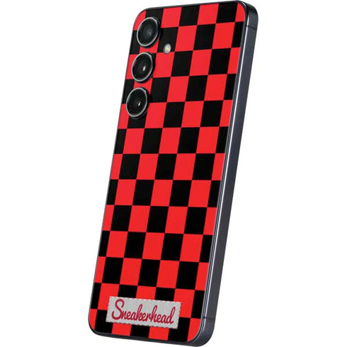 Sneakerhead Red Checkered Galaxy S25 Plus Skin