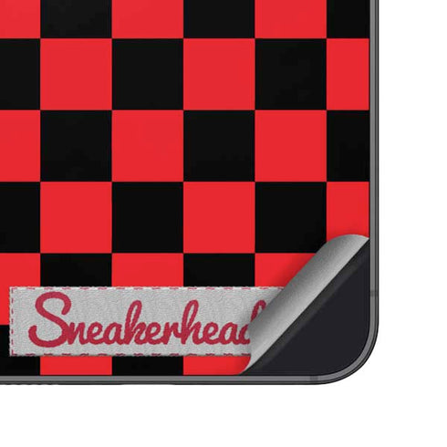 Sneakerhead Red Checkered Galaxy S25 Plus Skin