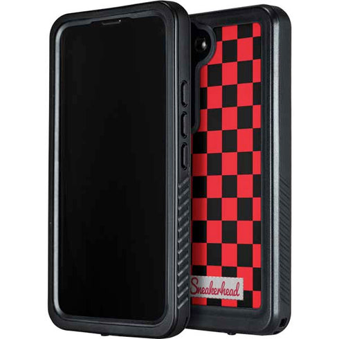 Sneakerhead Red Checkered Galaxy S24 Plus Waterproof Case