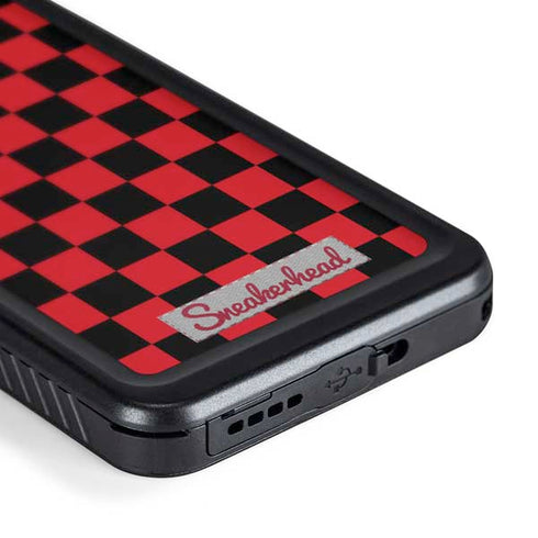 Sneakerhead Red Checkered Galaxy S24 Plus Waterproof Case