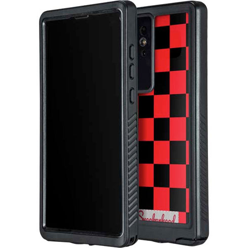 Sneakerhead Red Checkered Galaxy S24 Ultra Waterproof Case