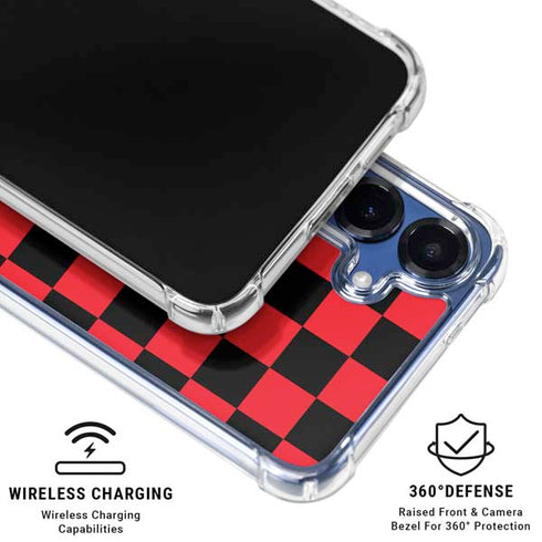 Sneakerhead Red Checkered Galaxy S25 Clear Case