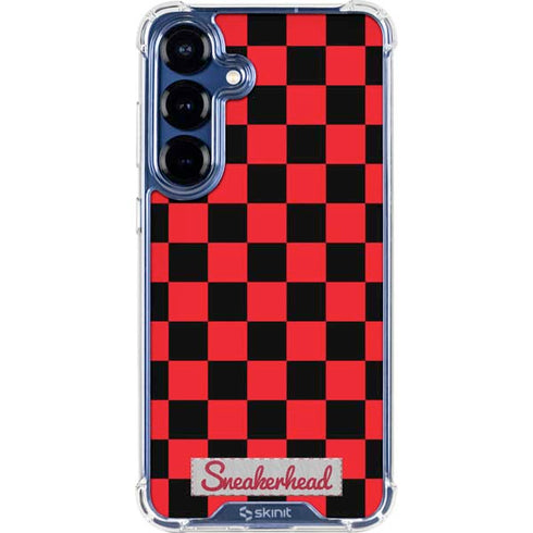 Sneakerhead Red Checkered Galaxy S25 Plus Clear Case