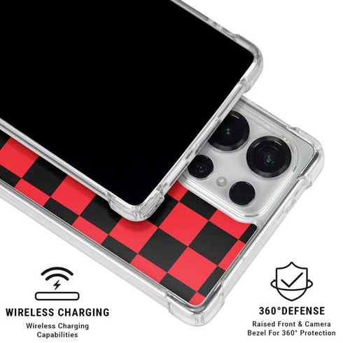 Sneakerhead Red Checkered Galaxy S25 Ultra Clear Case
