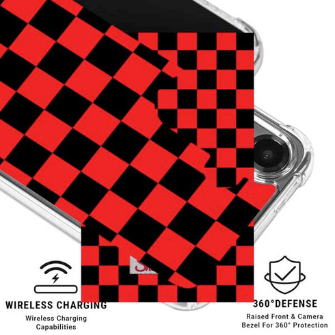 Sneakerhead Red Checkered Galaxy S26 Plus Clear Case