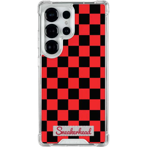 Sneakerhead Red Checkered Galaxy S26 Ultra Clear Case