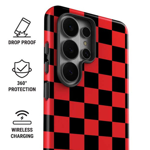 Sneakerhead Red Checkered Galaxy S26 Ultra Impact Case