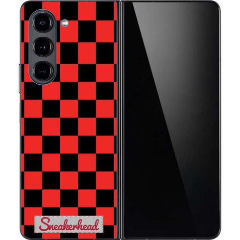 Sneakerhead Red Checkered Galaxy Z Fold5 5G Skin
