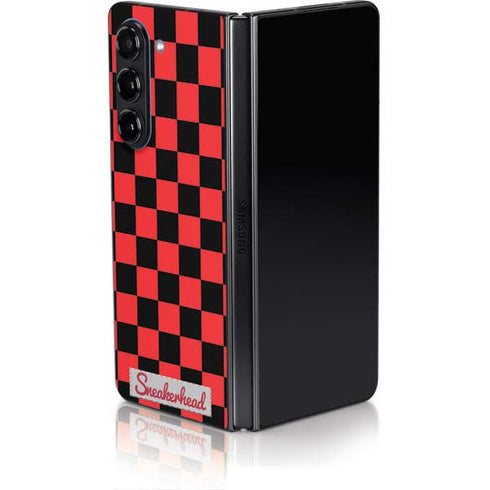 Sneakerhead Red Checkered Galaxy Z Fold5 5G Skin