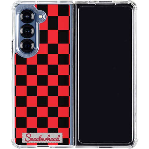 Sneakerhead Red Checkered Galaxy Z Fold6 Clear Case