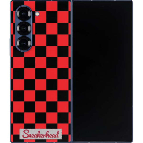 Sneakerhead Red Checkered Galaxy Z Fold6 Skin
