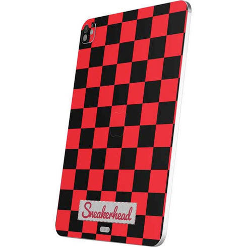 Sneakerhead Red Checkered iPad Pro 13in M4 (2024) Skin