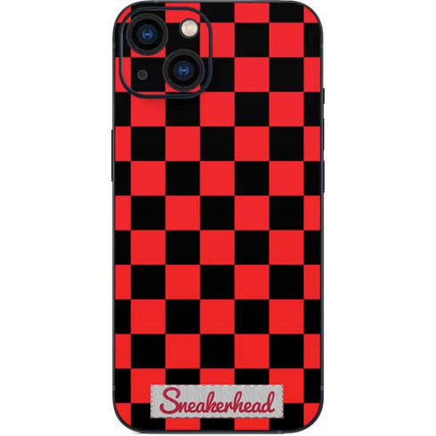 Sneakerhead Red Checkered iPhone Skins