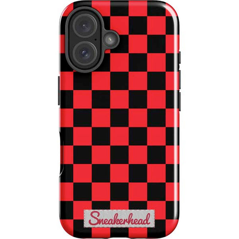 Sneakerhead Red Checkered iPhone 16 Impact Case