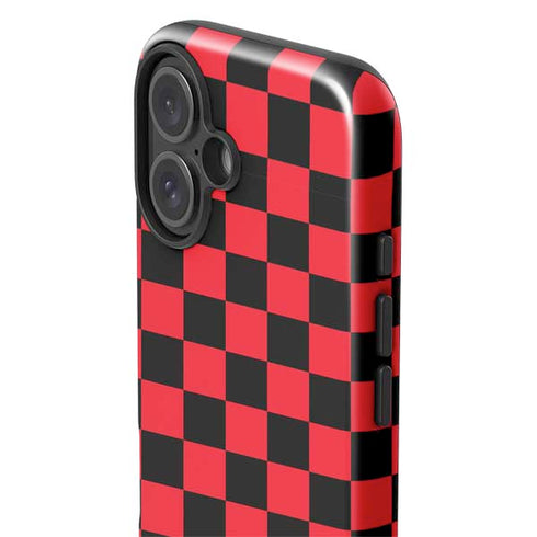 Sneakerhead Red Checkered iPhone 16 Plus Impact Case