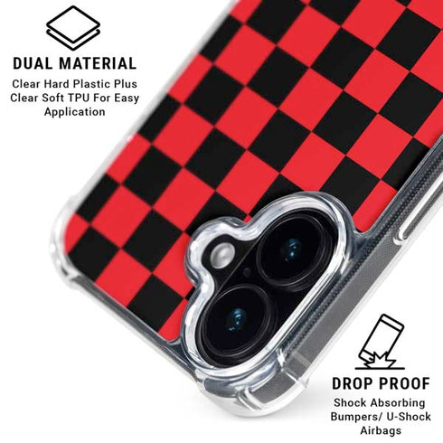 Sneakerhead Red Checkered iPhone 16 Plus MagSafe Case