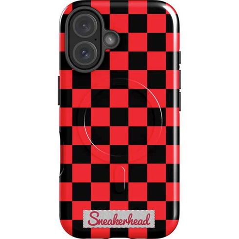 Sneakerhead Red Checkered iPhone 16 Plus Magsafe Impact Case