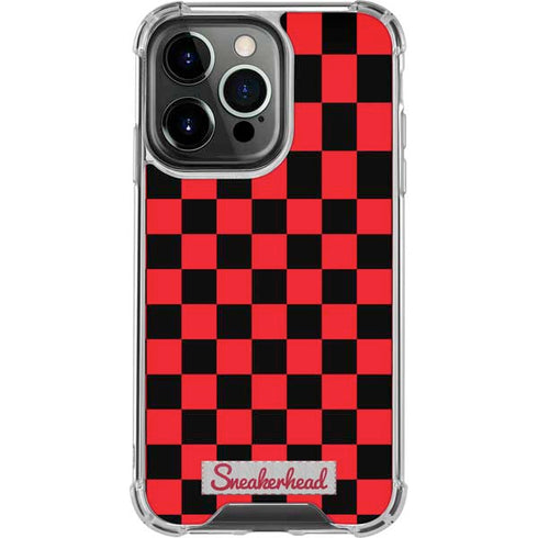 Sneakerhead Red Checkered iPhone 16 Pro Clear Case
