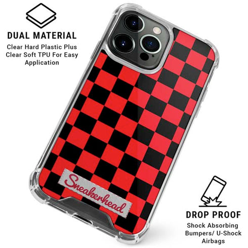 Sneakerhead Red Checkered iPhone 16 Pro Clear Case