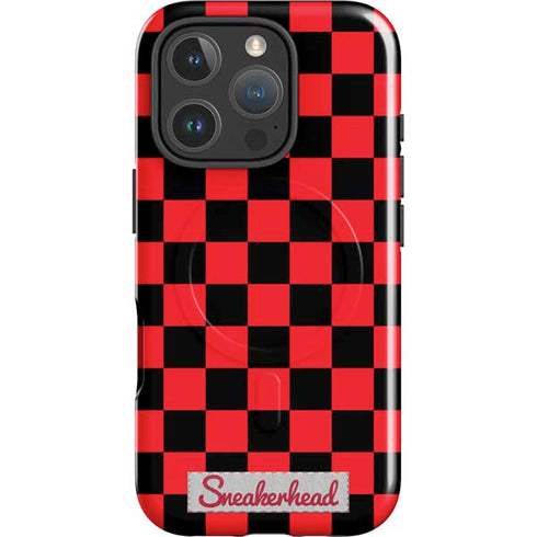 Sneakerhead Red Checkered iPhone 16 Pro Magsafe Impact Case