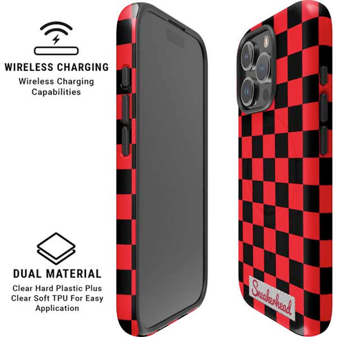 Sneakerhead Red Checkered iPhone 16 Pro Magsafe Impact Case