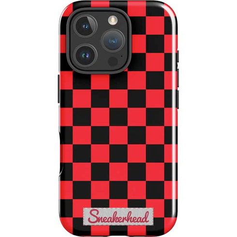 Sneakerhead Red Checkered iPhone 16 Pro Max Impact Case