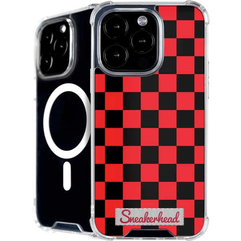 Sneakerhead Red Checkered iPhone 16 Pro Max MagSafe Case