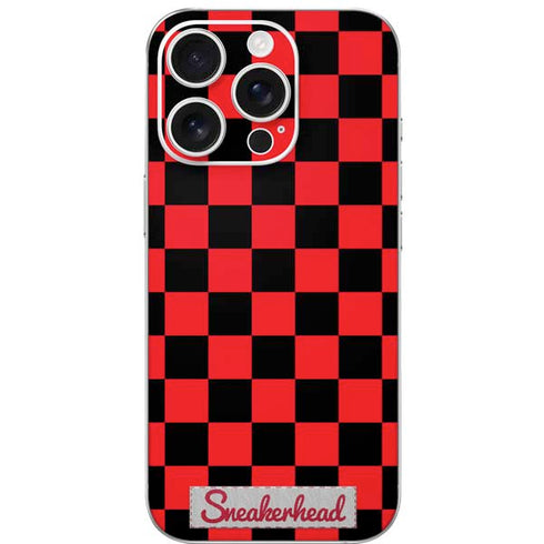 Sneakerhead Red Checkered iPhone 16 Pro Skin