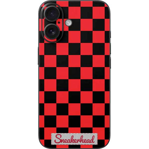 Sneakerhead Red Checkered iPhone 16 Skin