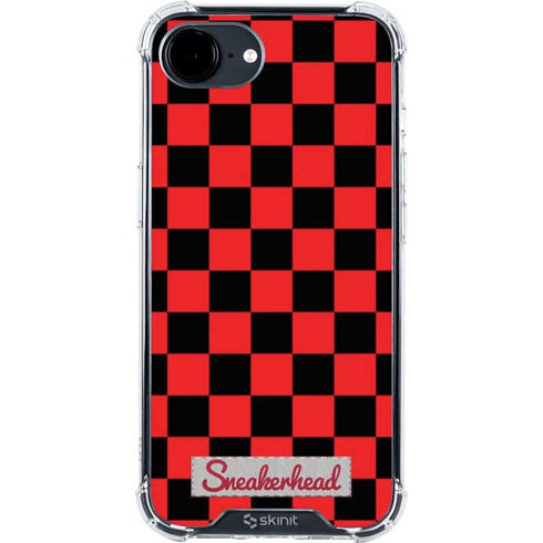 Sneakerhead Red Checkered iPhone 16e Clear Case
