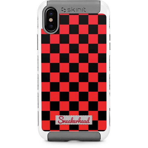 Sneakerhead Red Checkered iPhone Cases