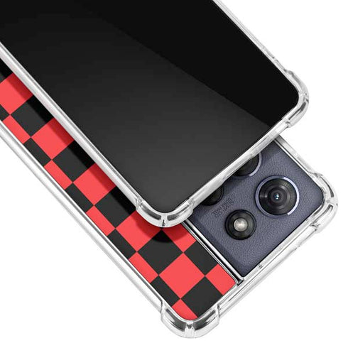 Sneakerhead Red Checkered Moto G 5G (2025) Clear Case