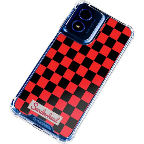 Sneakerhead Red Checkered Moto G 5G (2024) Clear Case