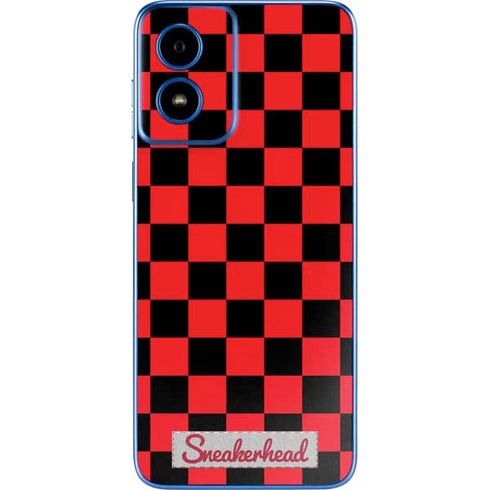Sneakerhead Red Checkered Moto G Play 4G (2024) Skin