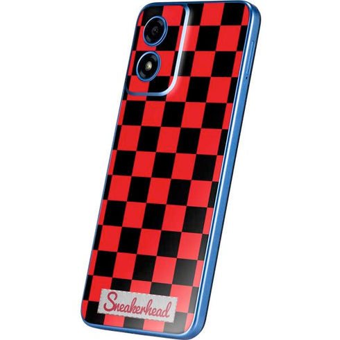 Sneakerhead Red Checkered Moto G Play 4G (2024) Skin