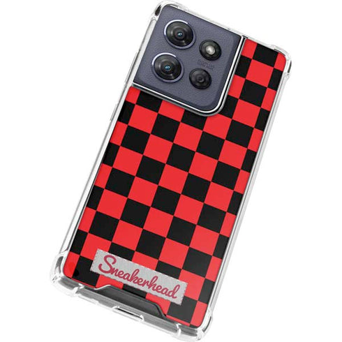 Sneakerhead Red Checkered Moto G Play 5G (2025) Clear Case