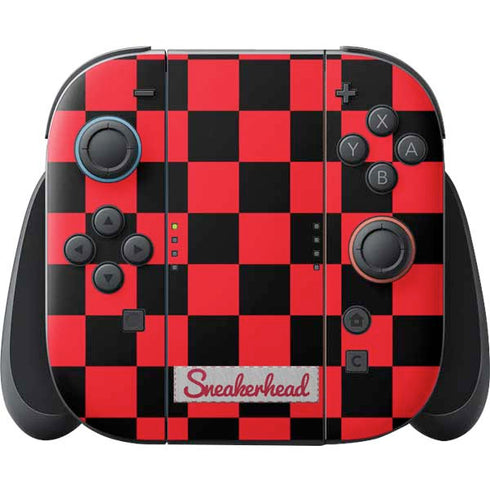 Sneakerhead Red Checkered Nintendo Switch 2 (2025) Joy-Con Controller Skin