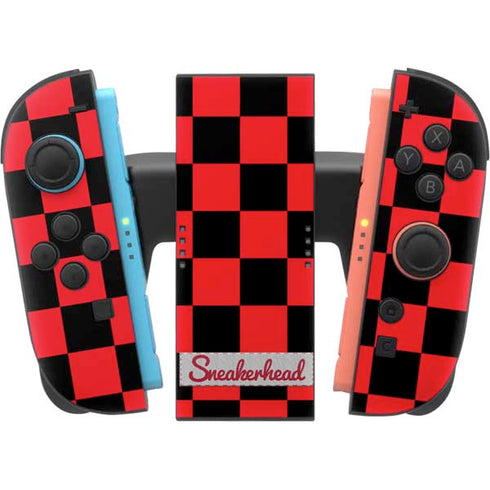 Sneakerhead Red Checkered Nintendo Switch 2 (2025) Joy-Con Controller Skin