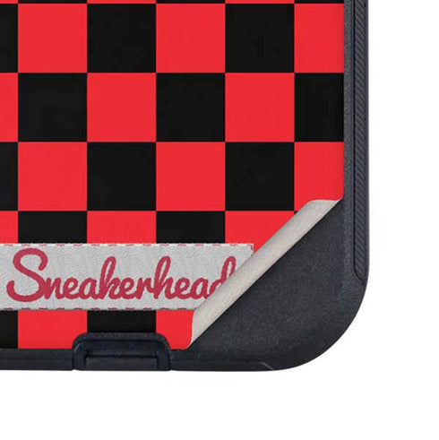 Sneakerhead Red Checkered Otterbox Defender iPhone Skin