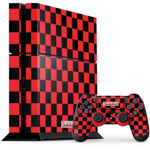 Sneakerhead Red Checkered PlayStation PS4 Skins