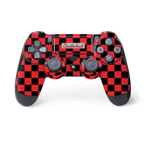 Sneakerhead Red Checkered PlayStation PS4 Skins