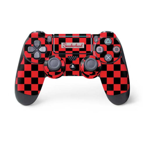 Sneakerhead Red Checkered PlayStation PS4 Skins