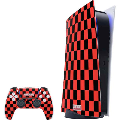 Sneakerhead Red Checkered PlayStation PS5 Skins