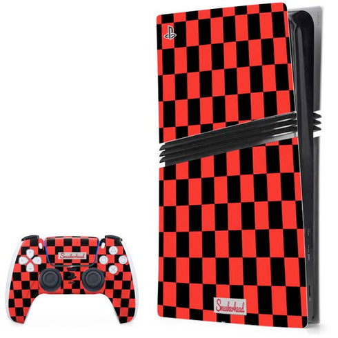 Sneakerhead Red Checkered PlayStation PS5 Skins